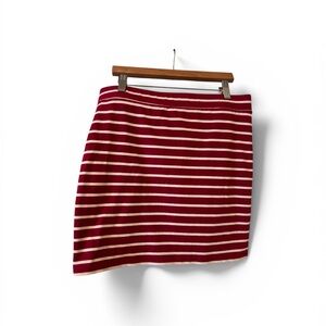 Forever 21 Red and White Striped Mini Skirt